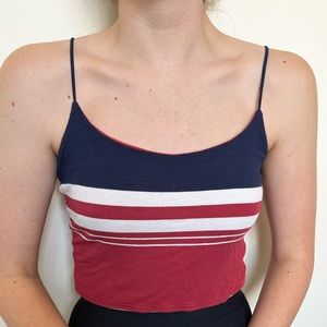 Red White and Blue Crop Tank